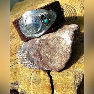 Leather cuff, up to 6 3/4” wrist